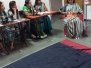 Training for the stiching of cloth sanitary pads