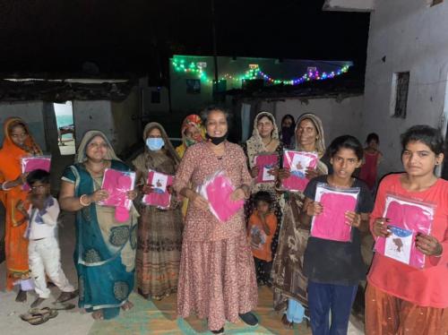 Cloth pad distribution on 28th May Gujarbadda village on international menstrual day